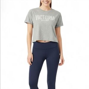 Victoria Sport Gray T-Shirt Women’s XS Logo Tee Casual Short Sleeve
